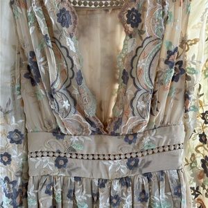 Zimmerman embroidered pastel dress. Gorgeous dress, sleeves are sheer